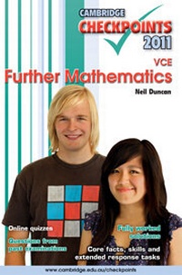 Enlarge image Cover: Cambridge Checkpoints VCE Further Mathematics 2011 - Cambridge University Press