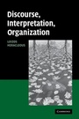 Cover: Discourse, Interpretation, Organization - Cambridge University Press