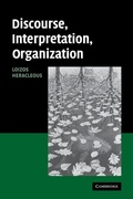 Cover: Discourse, Interpretation, Organization - Cambridge University Press