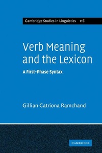 Abbildung von: Verb Meaning and the Lexicon - Cambridge University Press
