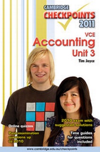 Abbildung von: Cambridge Checkpoints VCE Accounting Unit 3 2011 - Cambridge University Press
