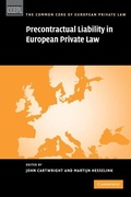 Cover: Precontractual Liability in European Private Law - Cambridge University Press