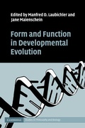 Cover: Form and Function in Developmental Evolution - Cambridge University Press