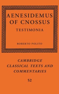 Enlarge image Cover: Aenesidemus of Cnossus - Cambridge University Press