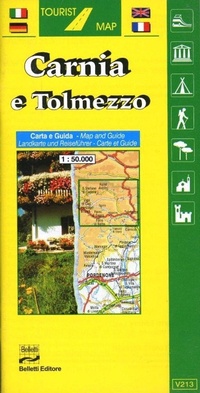 Abbildung von: Carnia. Tolmezzo 1:50.000. Con guida turistica - Carte turistiche;Belletti