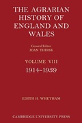 Cover: The Agrarian History of England and Wales: Volume 8, 1914-1939 - Cambridge University Press