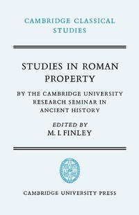 Enlarge image Cover: Studies in Roman Property - Cambridge University Press