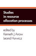 Cover: Studies in Resource Allocation Processes - Cambridge University Press