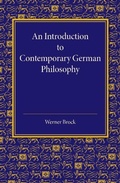 Cover: An Introduction to Contemporary German Philosophy - Cambridge University Press