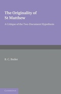 Cover: The Originality of St Matthew - Cambridge University Press