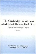 Cover: The Cambridge Translations of Medieval Philosophical Texts: Volume 1, Logic and the Philosophy of Language - Cambridge University Press