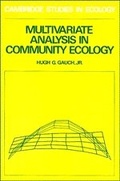 Cover: Multivariate Analysis in Community Ecology - Cambridge University Press
