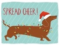 Cover: Dachshund Spread Cheer Holiday Embellished Notecards - Mudpuppy Press