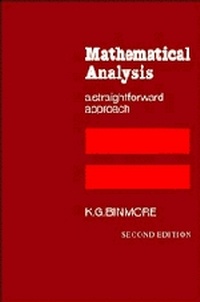 Enlarge image Cover: Mathematical Analysis - Cambridge University Press