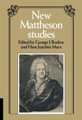 Cover: New Mattheson Studies - Cambridge University Press