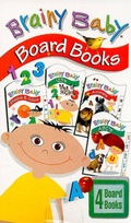 Cover: Brainy Baby 4 Board Books - Bendon Publishing