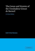 Cover: The Cansos and Sirventes of the Troubadour, Giraut de Borneil - Cambridge University Press