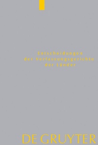 Abbildung von: Baden-Württemberg, Berlin, Brandenburg, Bremen, Hamburg, Hessen, Mecklenburg-Vorpommern, Niedersachsen, Saarland, Sachsen, Sachsen-Anhalt, Schleswig-Holstein, Thüringen - De Gruyter