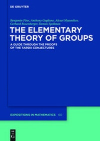Abbildung von: The Elementary Theory of Groups - De Gruyter