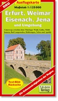 Cover: Ausflugskarte Erfurt, Weimar, Eisenach, Jena und Umgebung - Barthel, A