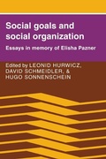 Cover: Social Goals and Social Organization - Cambridge University Press