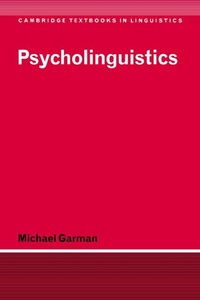 Abbildung von: Psycholinguistics - Cambridge University Press