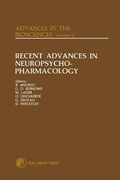 Cover: Recent Advances in Neuropsycho-Pharmacology - Elsevier