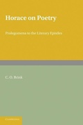 Cover: Horace on Poetry - Cambridge University Press