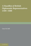 Cover: A Handlist of British Diplomatic Representatives - Cambridge University Press