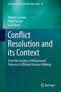 Cover: Conflict Resolution and its Context - Springer