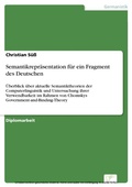 Cover: Semantikrepr&auml;sentation f&uuml;r ein Fragment des Deutschen - diplom.de