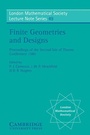 Cover: Finite Geometries and Designs - Cambridge University Press