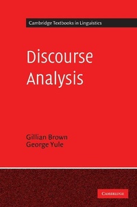 Enlarge image Cover: Discourse Analysis - Cambridge University Press