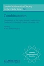Cover: Combinatorics - Cambridge University Press
