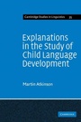 Cover: Explanations in the Study of Child Language Development - Cambridge University Press