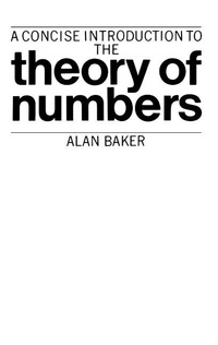 Abbildung von: A Concise Introduction to the Theory of Numbers - Cambridge University Press