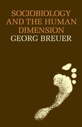 Cover: Sociobiology and the Human Dimension - Cambridge University Press