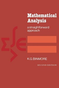 Enlarge image Cover: Mathematical Analysis - Cambridge University Press