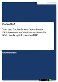 Cover: Vor- und Nachteile von Open-Source ERP-Systemen auf On-Demand-Basis f&uuml;r KMU am Beispiel von openERP - GRIN Verlag