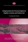 Cover: Compensation for Personal Injury in English, German and Italian Law - Cambridge University Press