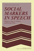 Cover: Social Markers in Speech - Cambridge University Press