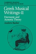 Cover: Greek Musical Writings: Volume 2, Harmonic and Acoustic Theory - Cambridge University Press