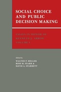 Cover: Essays in Honor of Kenneth J. Arrow: Volume 1, Social Choice and Public Decision Making - Cambridge University Press