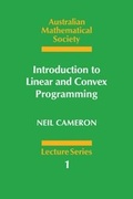 Cover: Introduction to Linear and Convex Programming - Cambridge University Press