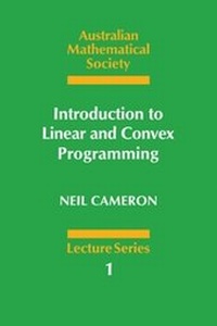 Enlarge image Cover: Introduction to Linear and Convex Programming - Cambridge University Press