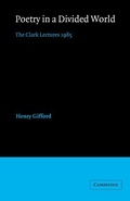 Cover: Poetry in a Divided World - Cambridge University Press