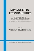 Cover: Advances in Econometrics - Cambridge University Press