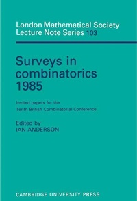 Enlarge image Cover: Surveys in Combinatorics 1985 - Cambridge University Press