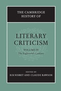 Cover: The Cambridge History of Literary Criticism: Volume 4, The Eighteenth Century - Cambridge University Press