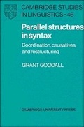 Cover: Parallel Structures in Syntax - Cambridge University Press